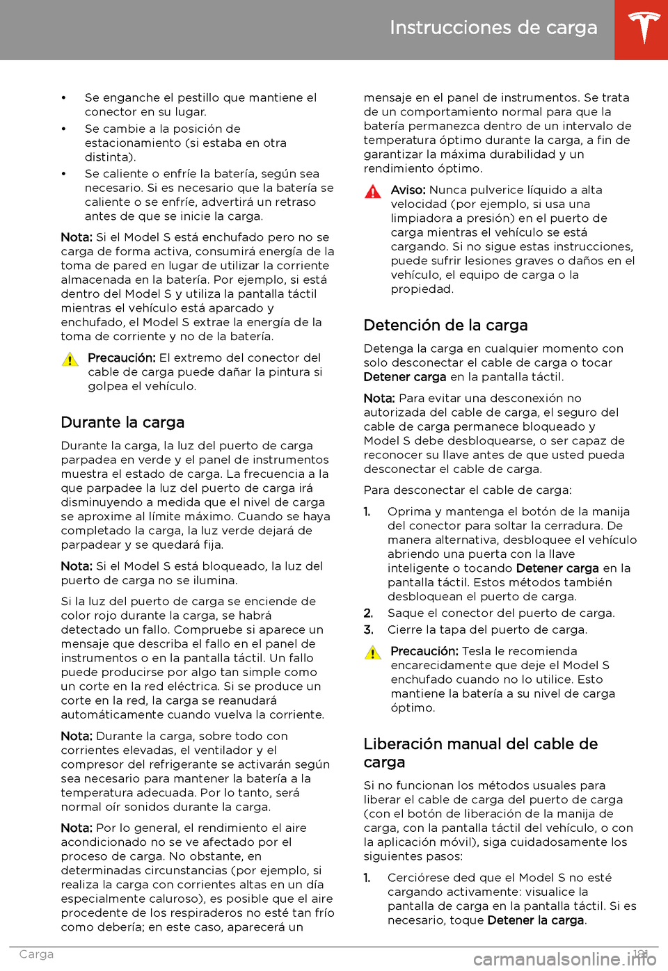 TESLA MODEL S 2020  Manual del propietario (in Spanish)  