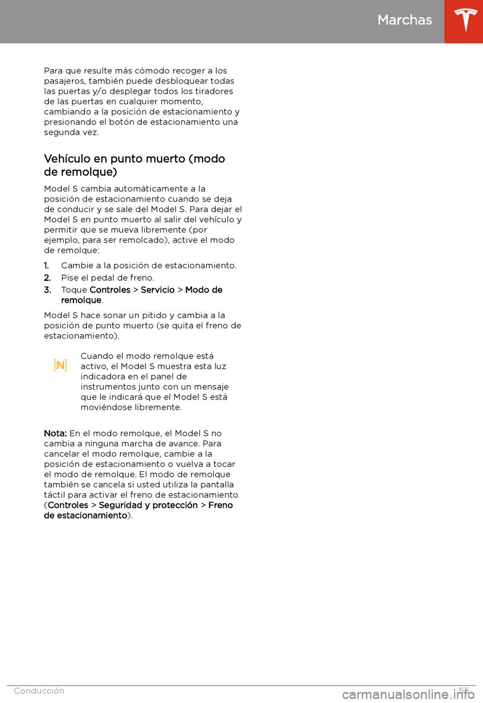 TESLA MODEL S 2020  Manual del propietario (in Spanish)  Para que resulte m