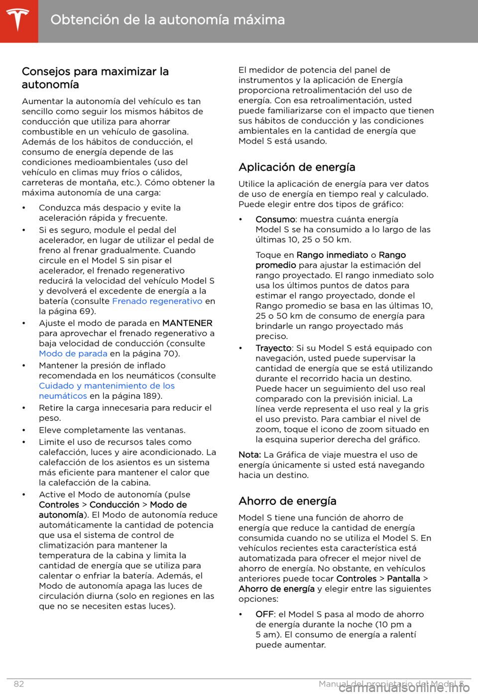 TESLA MODEL S 2020  Manual del propietario (in Spanish)  Obtenci