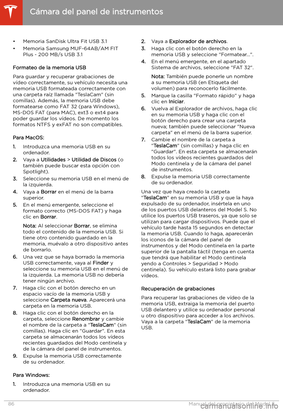 TESLA MODEL S 2020  Manual del propietario (in Spanish)  