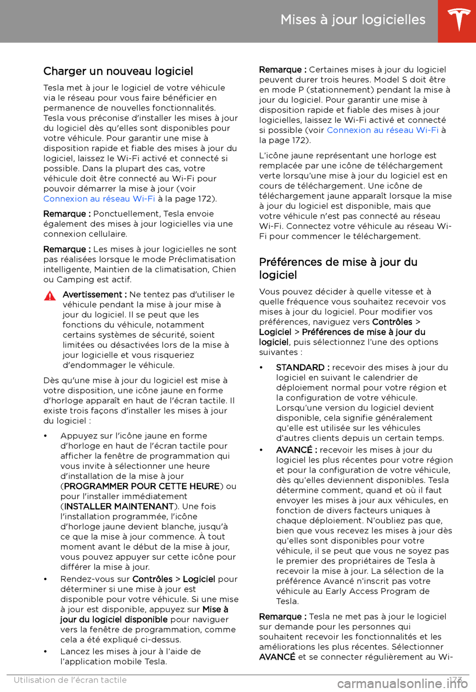 TESLA MODEL S 2020  Manuel du propriétaire (in French) Mises 