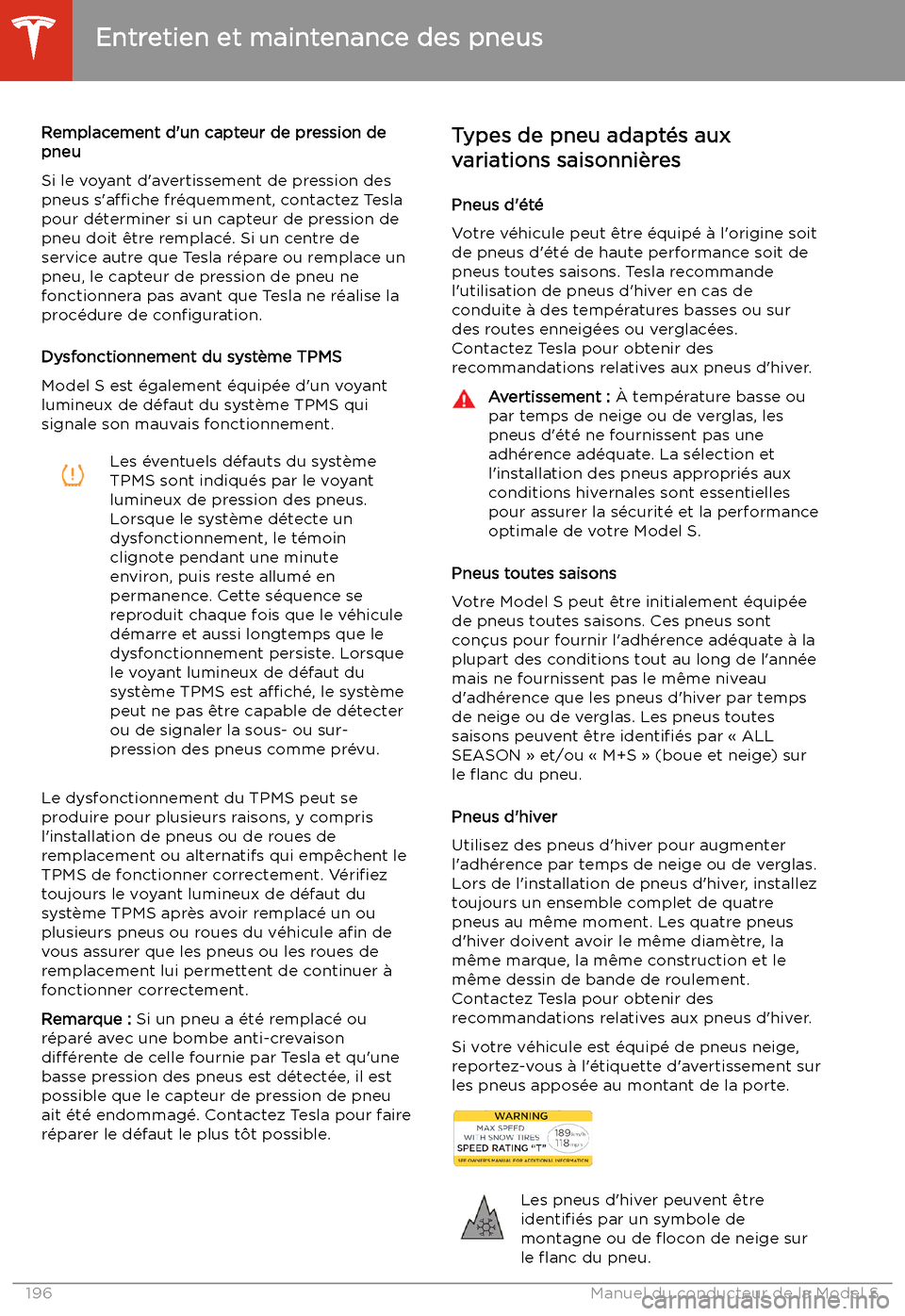 TESLA MODEL S 2020  Manuel du propriétaire (in French) Remplacement d