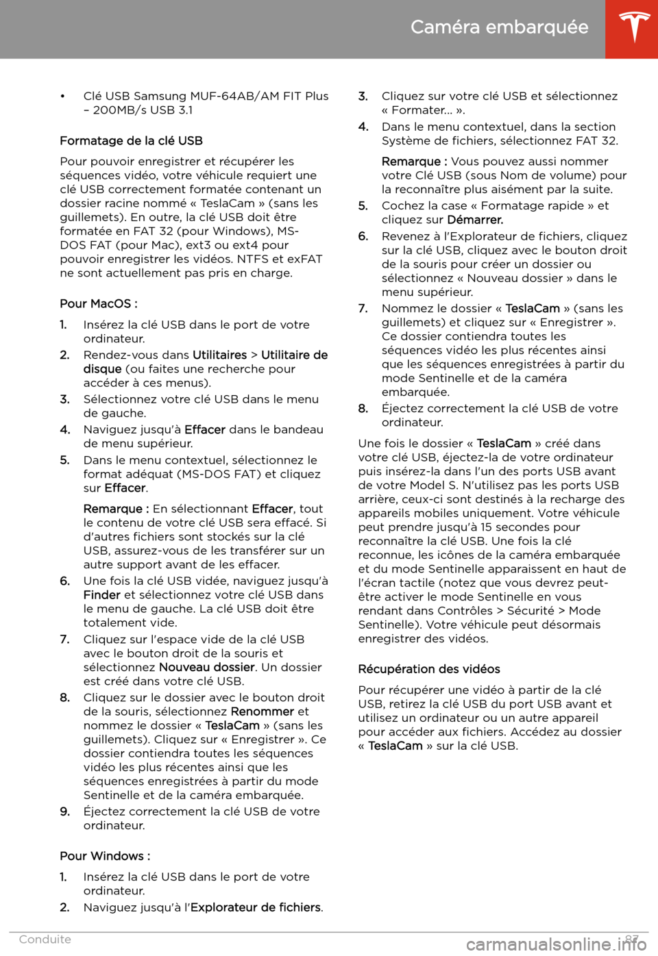 TESLA MODEL S 2020 Manuel du propriétaire (in French) TESLA MODEL S 2020 Manuel du propriétaire (in French)