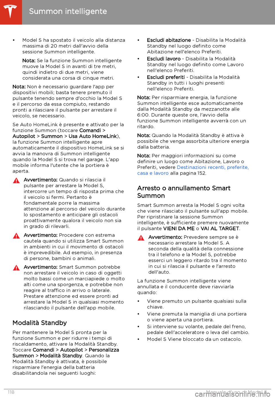 TESLA MODEL S 2020 Manuale del proprietario (in Italian) TESLA MODEL S 2020 Manuale del proprietario (in Italian)