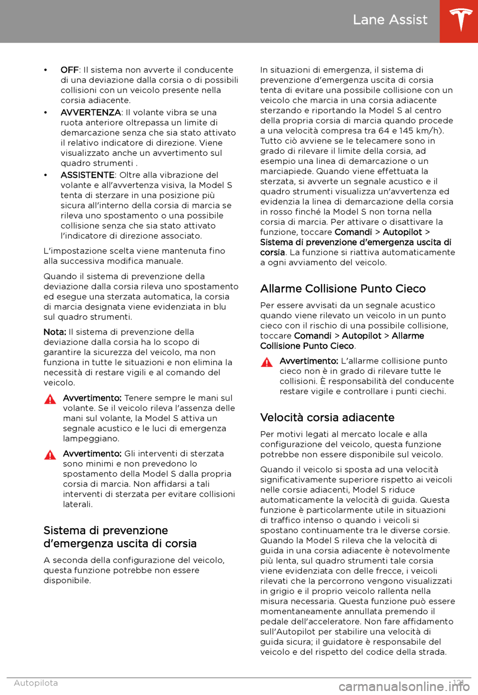 TESLA MODEL S 2020 Manuale del proprietario (in Italian) TESLA MODEL S 2020 Manuale del proprietario (in Italian)