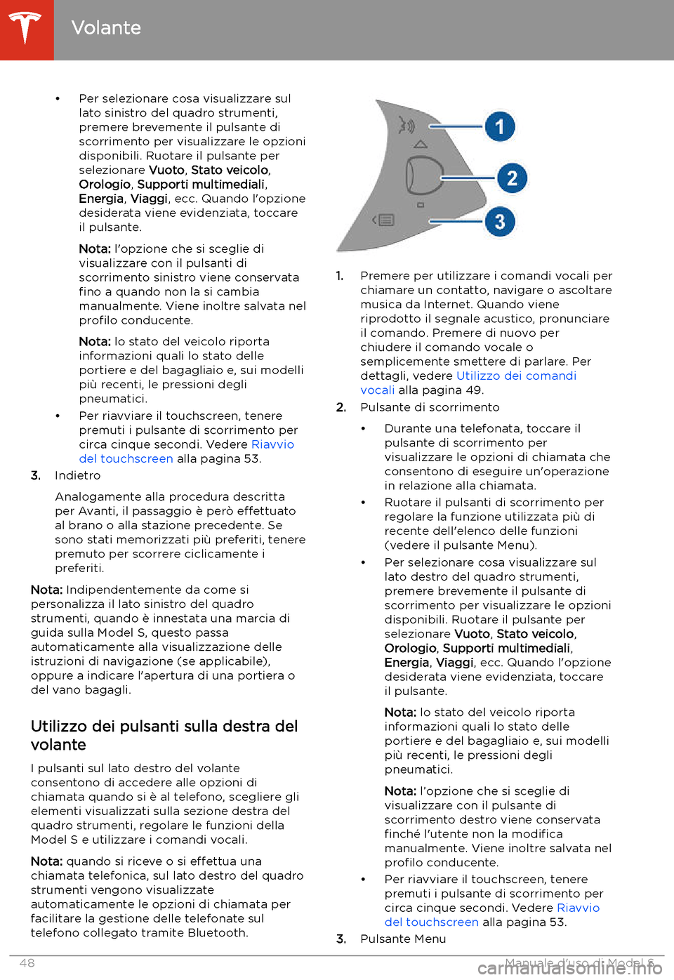 TESLA MODEL S 2020 Manuale del proprietario (in Italian) TESLA MODEL S 2020 Manuale del proprietario (in Italian)