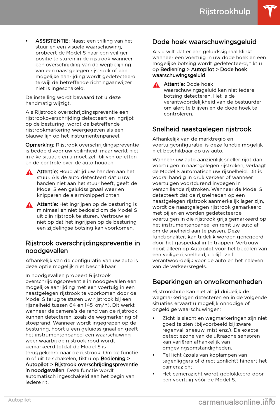 TESLA MODEL S 2020  Handleiding (in Dutch) 