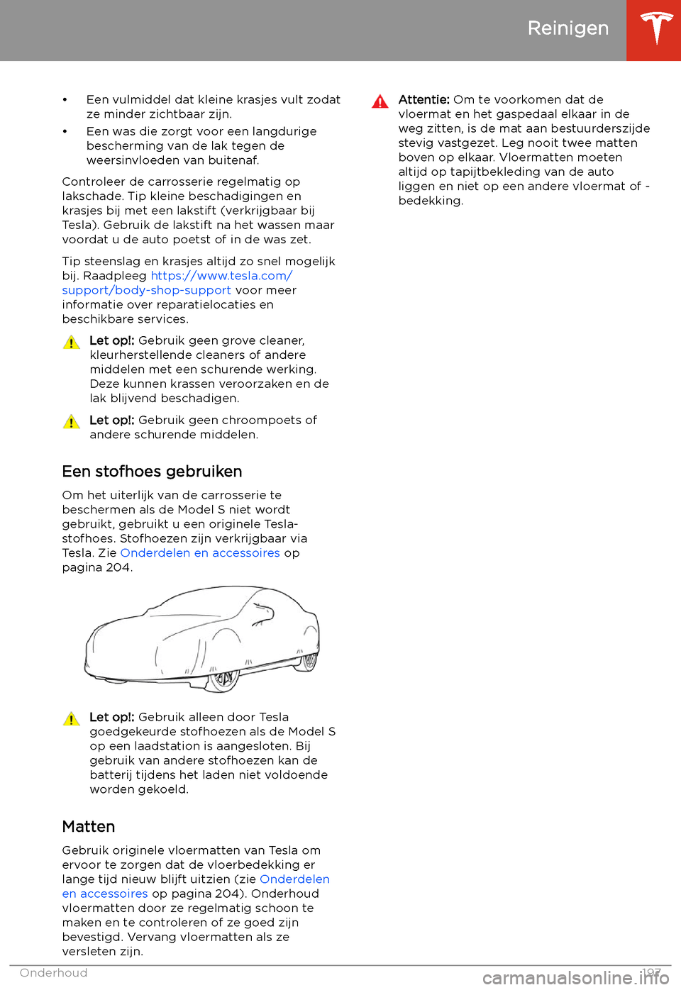 TESLA MODEL S 2020  Handleiding (in Dutch) 