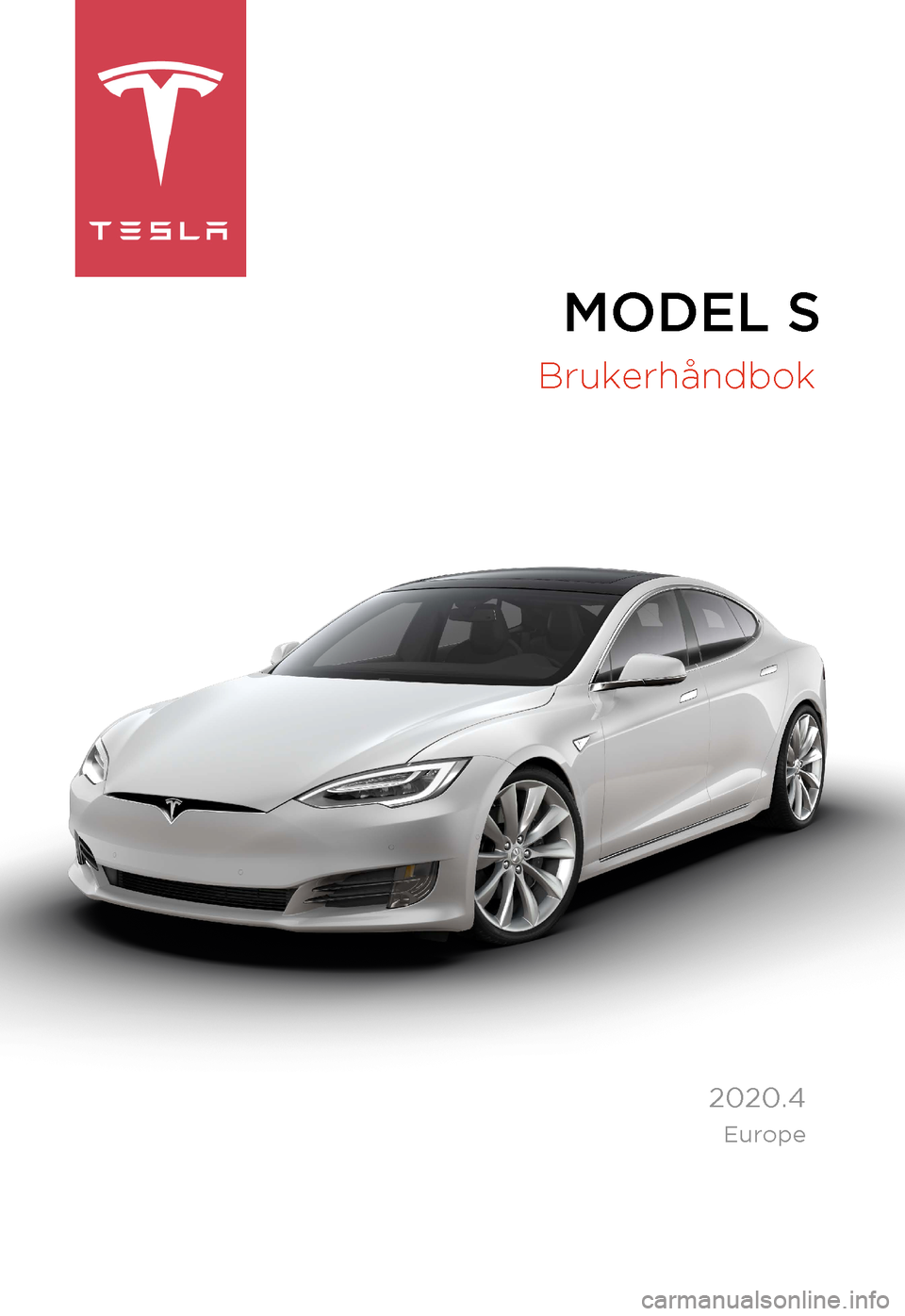 TESLA MODEL S 2020  Brukerhåndbok (in Norwegian) 