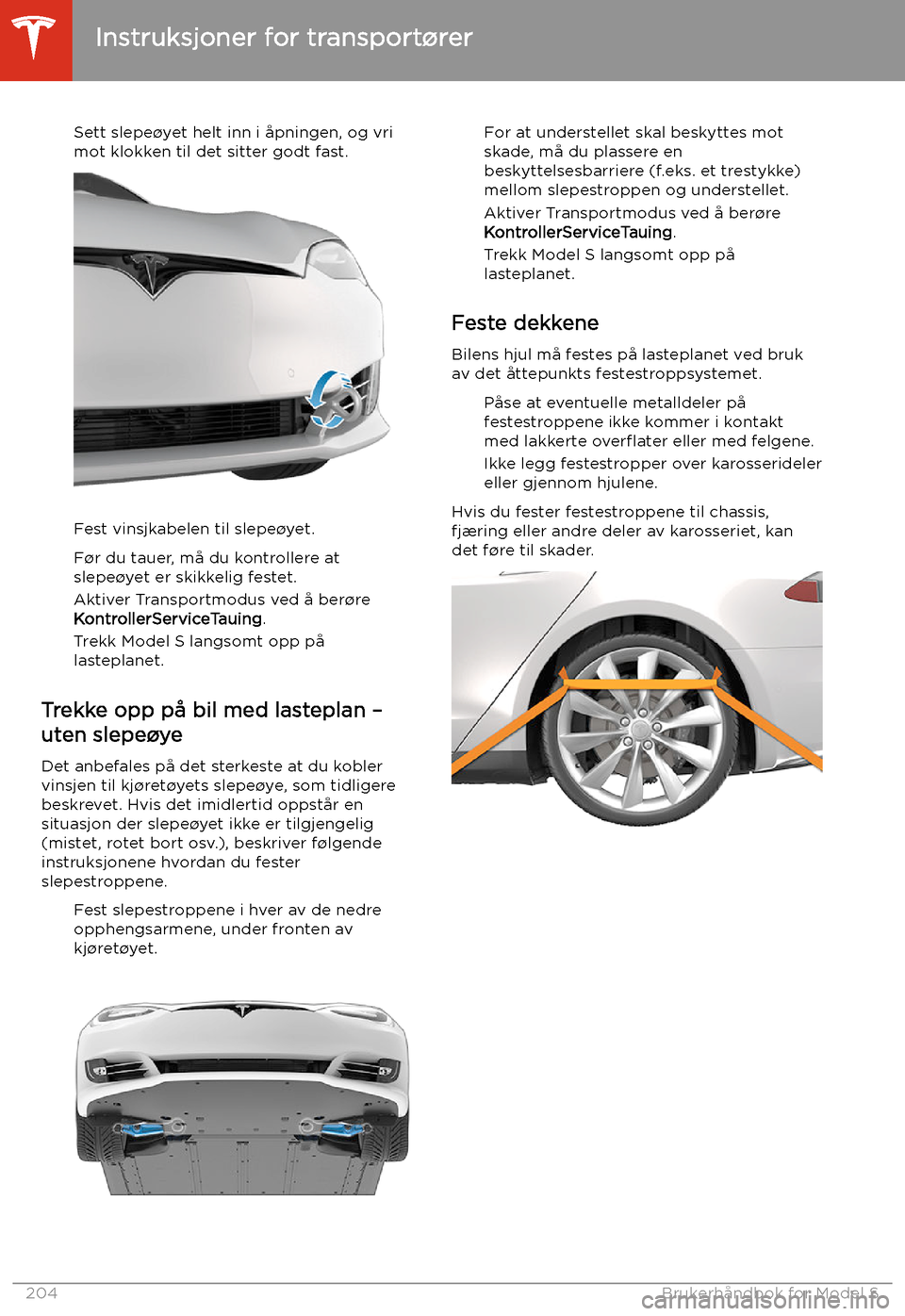 TESLA MODEL S 2020 Brukerhåndbok (in Norwegian) Sett slepe TESLA MODEL S 2020 Brukerhåndbok (in Norwegian) Sett slepe