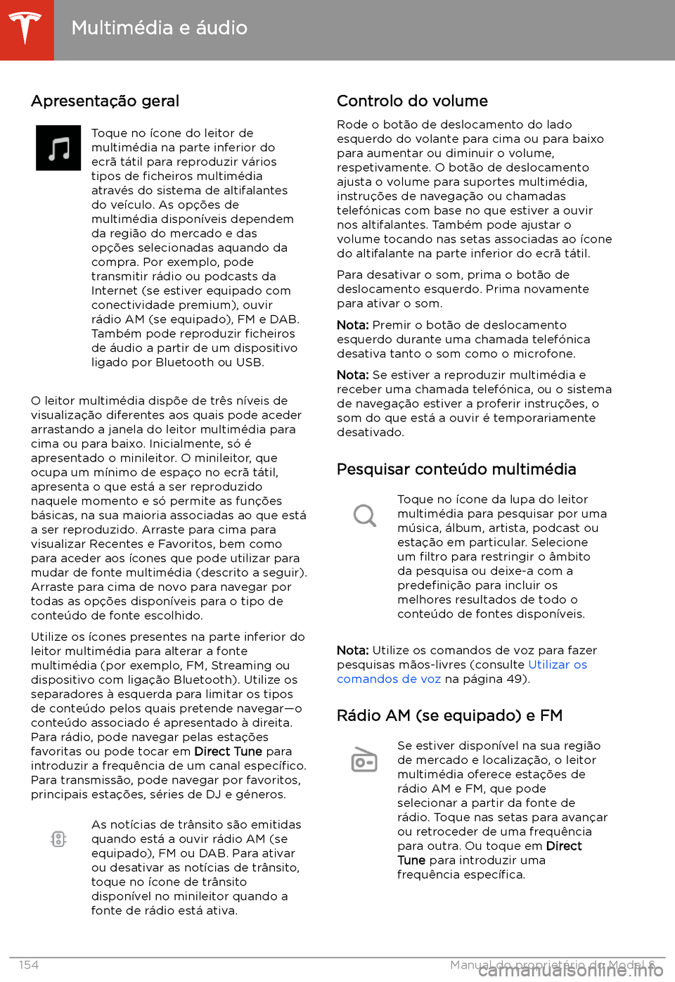 TESLA MODEL S 2020 Manual do proprietário (in Portuguese) Multim TESLA MODEL S 2020 Manual do proprietário (in Portuguese) Multim