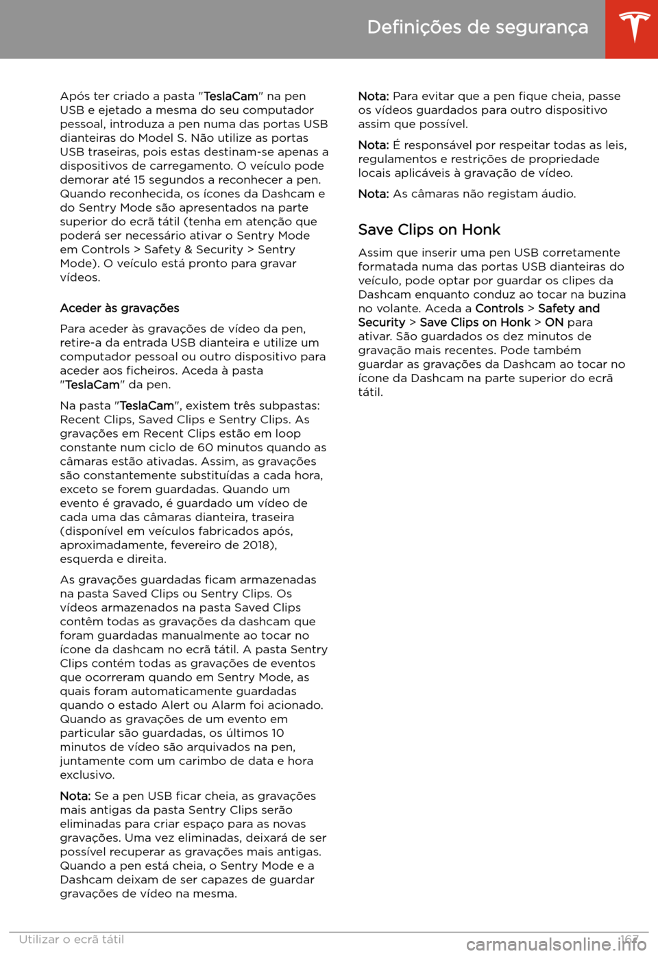TESLA MODEL S 2020 Manual do proprietário (in Portuguese) Ap TESLA MODEL S 2020 Manual do proprietário (in Portuguese) Ap