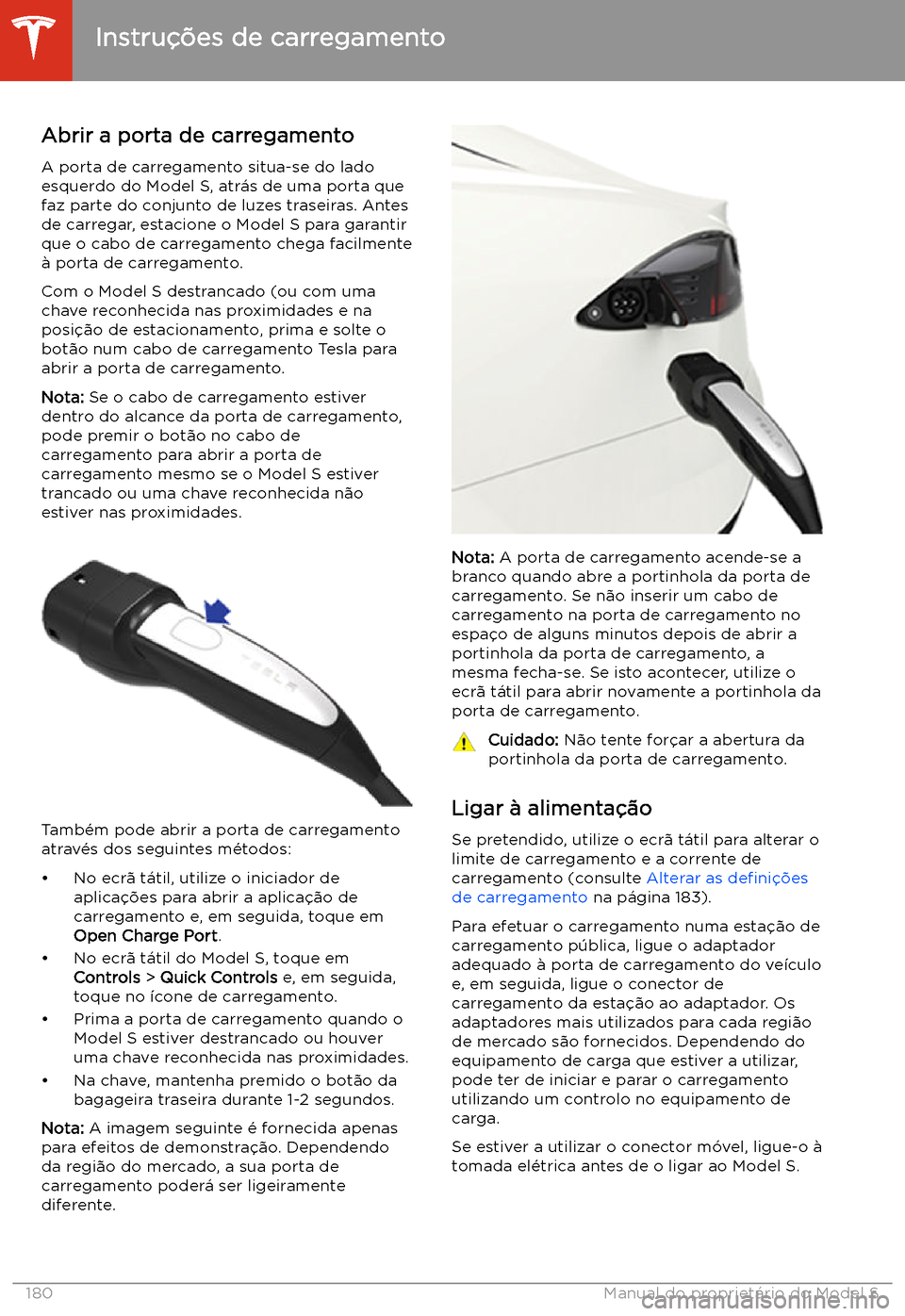 TESLA MODEL S 2020 Manual do proprietário (in Portuguese) Instru TESLA MODEL S 2020 Manual do proprietário (in Portuguese) Instru