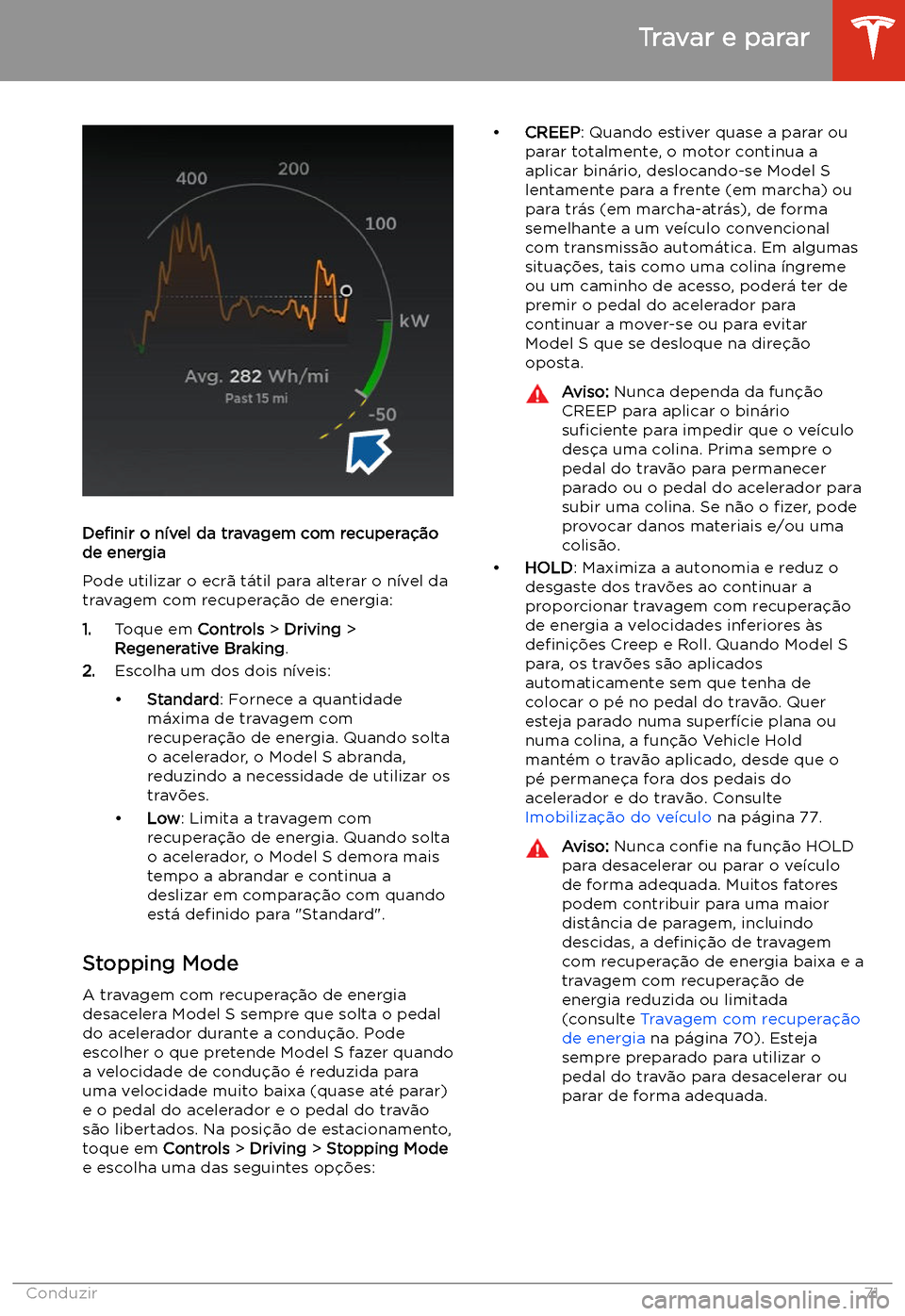 TESLA MODEL S 2020  Manual do proprietário (in Portuguese) De