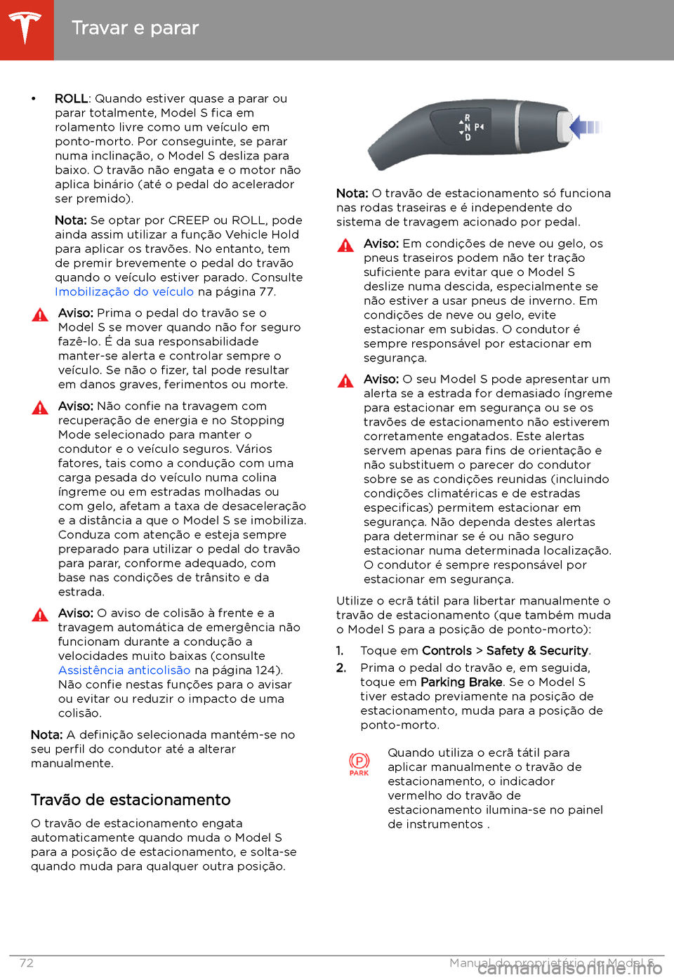 TESLA MODEL S 2020  Manual do proprietário (in Portuguese) 