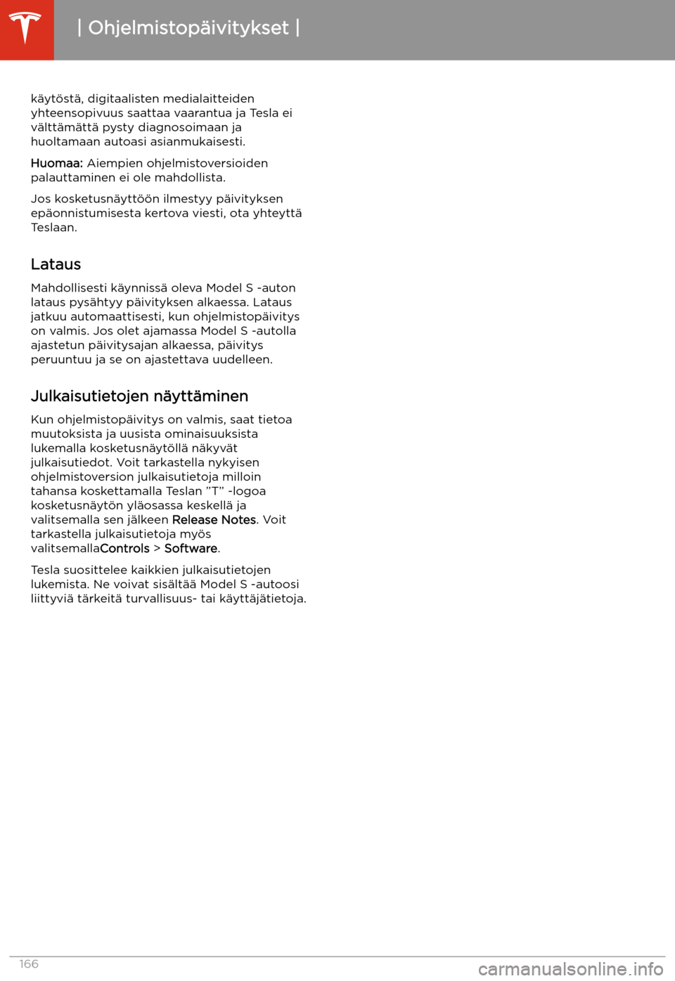 TESLA MODEL S 2020 Omistajan käsikirja (in Finnish) k TESLA MODEL S 2020 Omistajan käsikirja (in Finnish) k