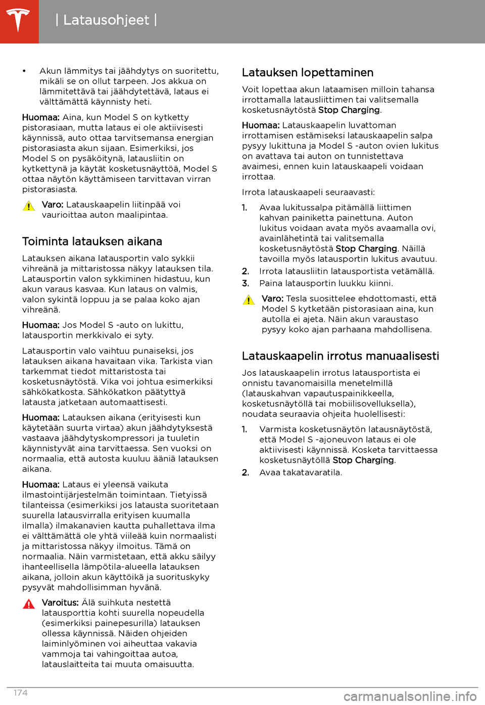 TESLA MODEL S 2020 Omistajan käsikirja (in Finnish) TESLA MODEL S 2020 Omistajan käsikirja (in Finnish)