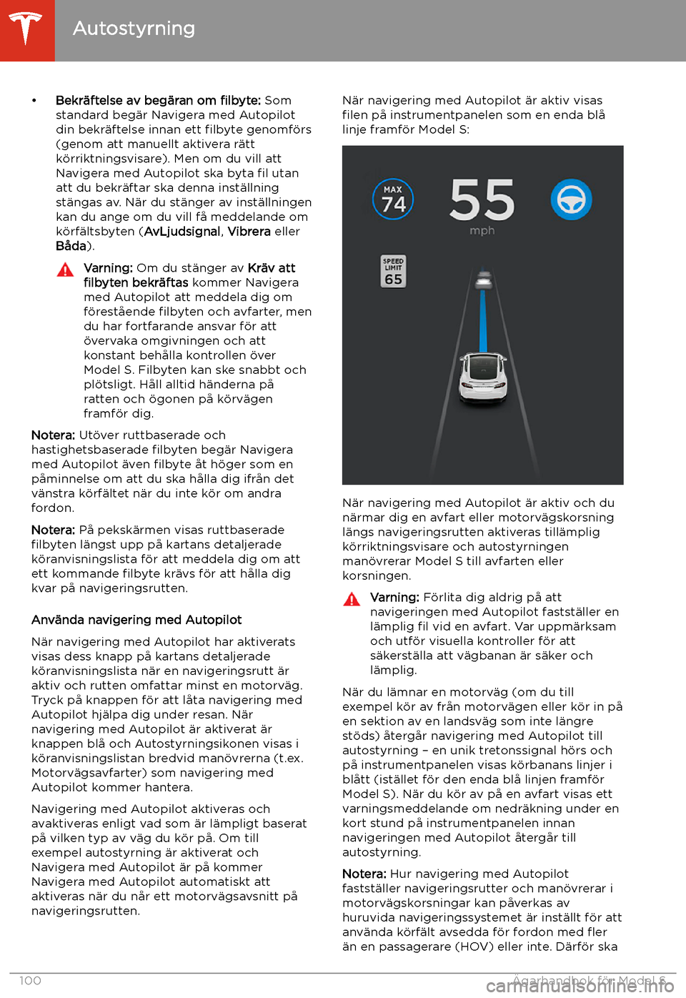 TESLA MODEL S 2020 Ägarmanual (in Swedish) TESLA MODEL S 2020 Ägarmanual (in Swedish)