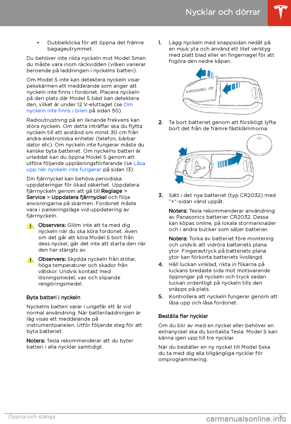 TESLA MODEL S 2020  Ägarmanual (in Swedish) 