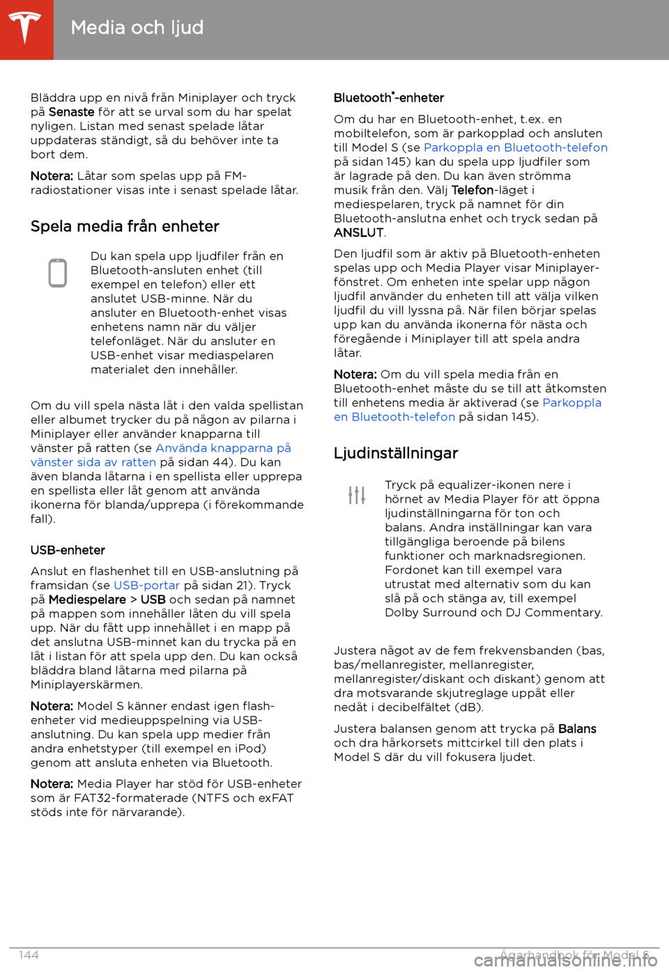 TESLA MODEL S 2020 Ägarmanual (in Swedish) Bl TESLA MODEL S 2020 Ägarmanual (in Swedish) Bl