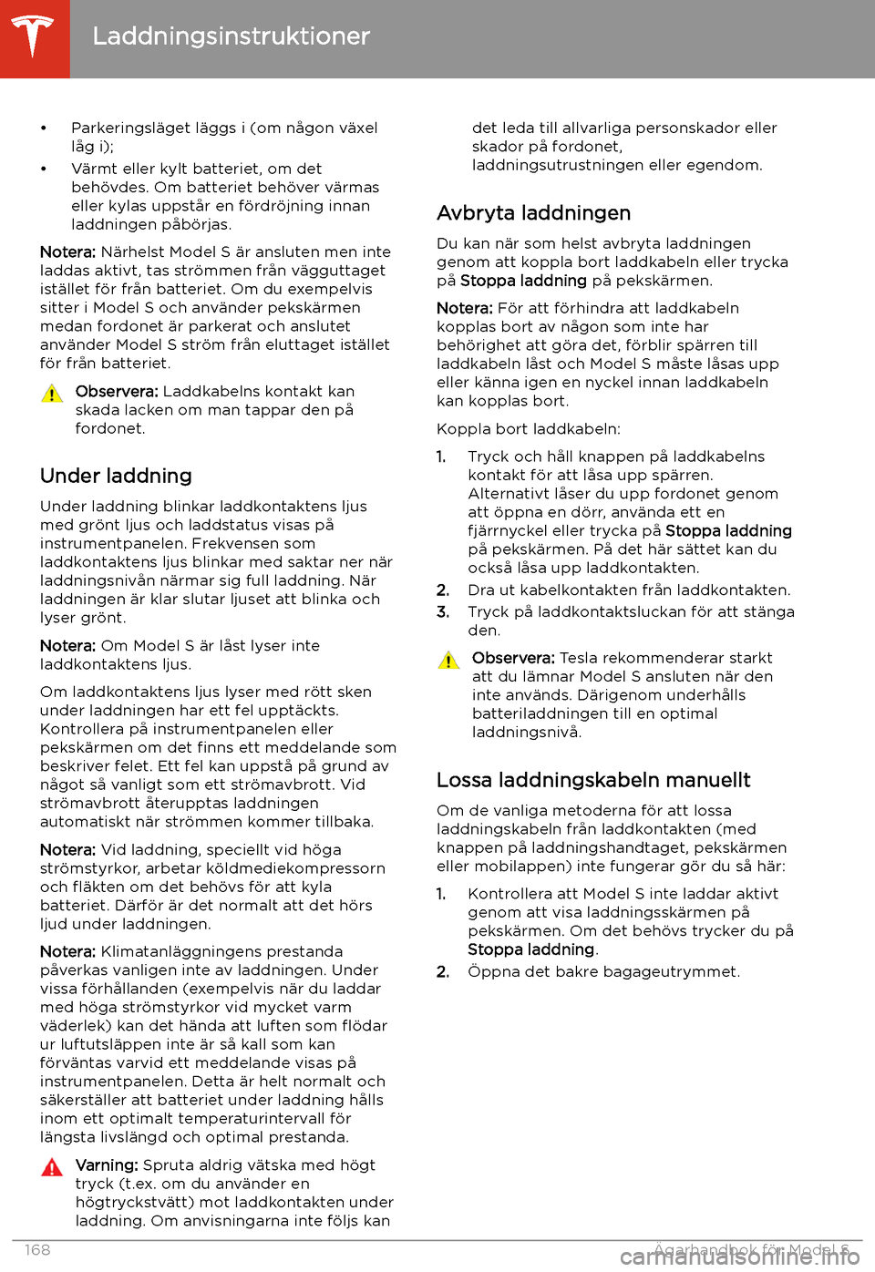 TESLA MODEL S 2020 Ägarmanual (in Swedish) TESLA MODEL S 2020 Ägarmanual (in Swedish)