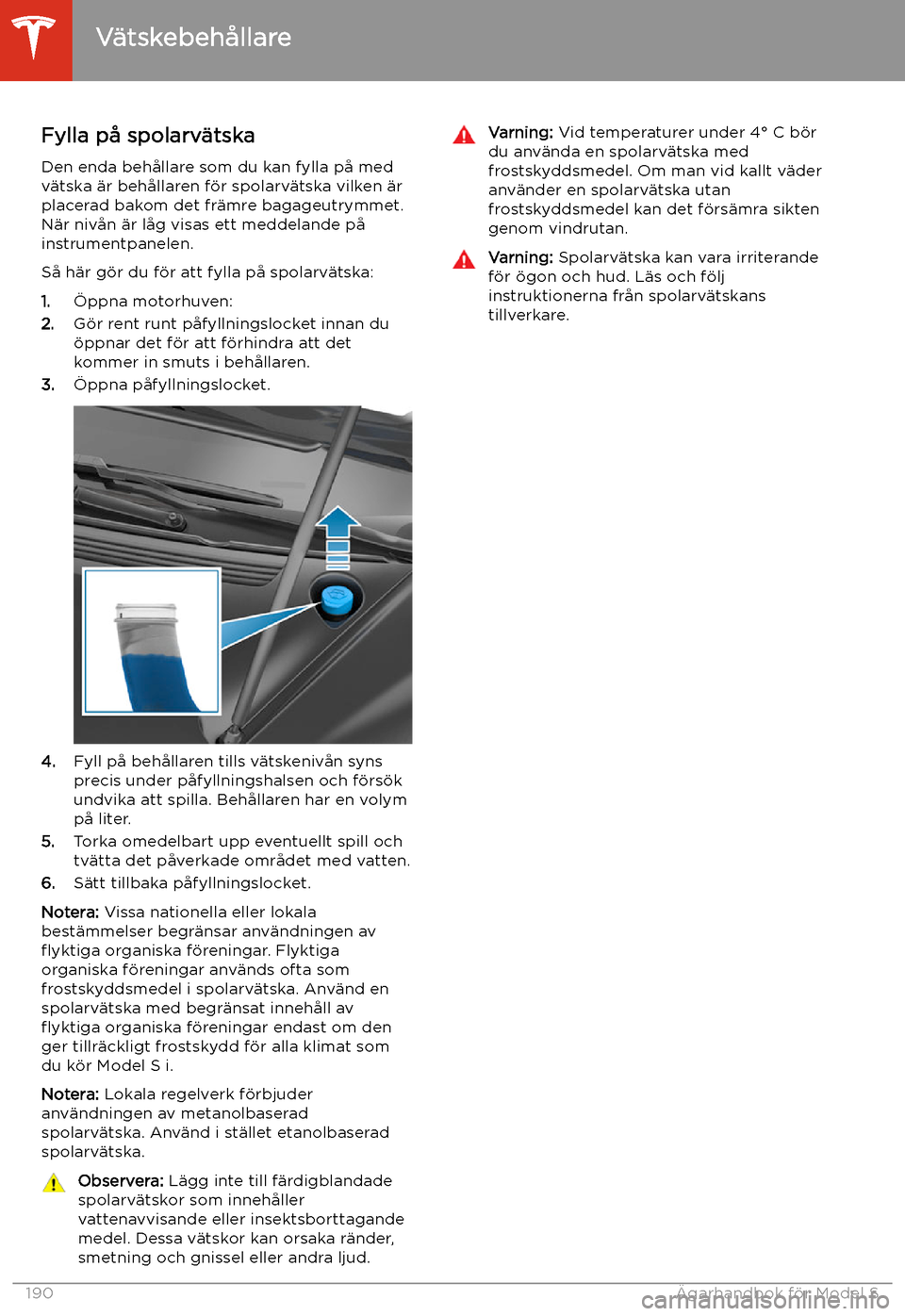 TESLA MODEL S 2020 Ägarmanual (in Swedish) Fylla p TESLA MODEL S 2020 Ägarmanual (in Swedish) Fylla p