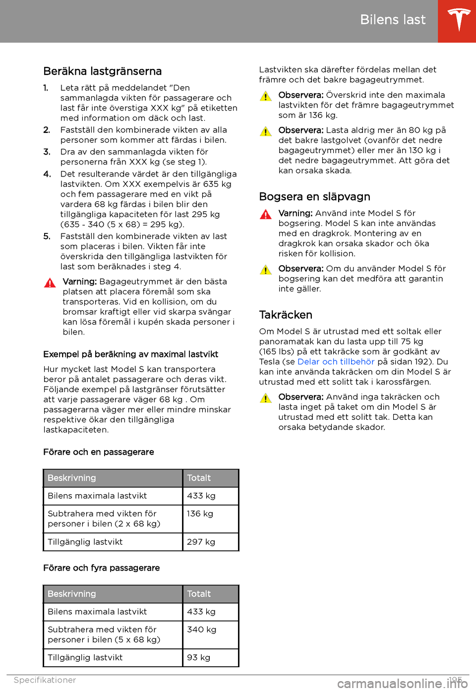 TESLA MODEL S 2020 Ägarmanual (in Swedish) Ber TESLA MODEL S 2020 Ägarmanual (in Swedish) Ber