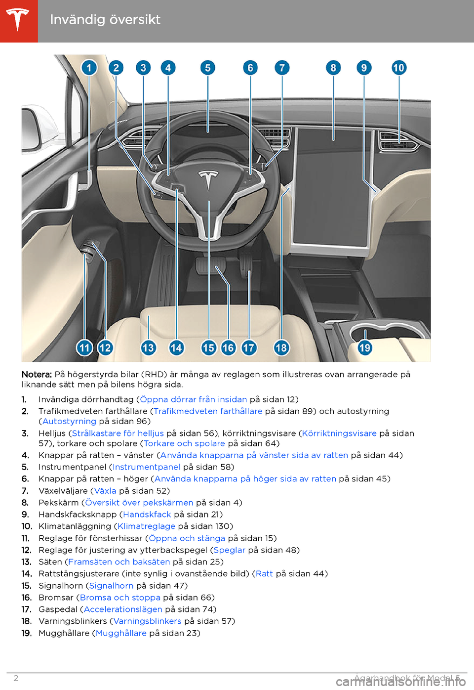 TESLA MODEL S 2020  Ägarmanual (in Swedish) 