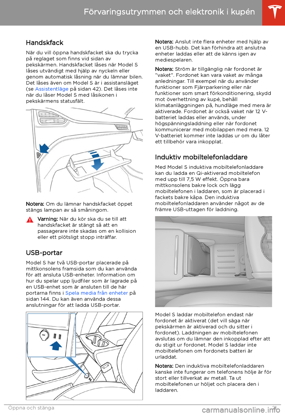 TESLA MODEL S 2020  Ägarmanual (in Swedish) F