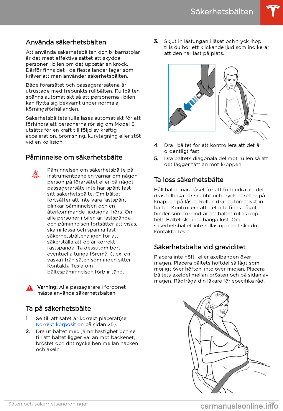 TESLA MODEL S 2020  Ägarmanual (in Swedish) S