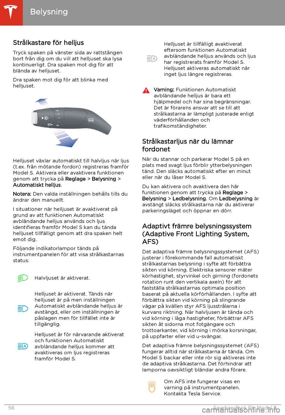 TESLA MODEL S 2020 Ägarmanual (in Swedish) Str TESLA MODEL S 2020 Ägarmanual (in Swedish) Str