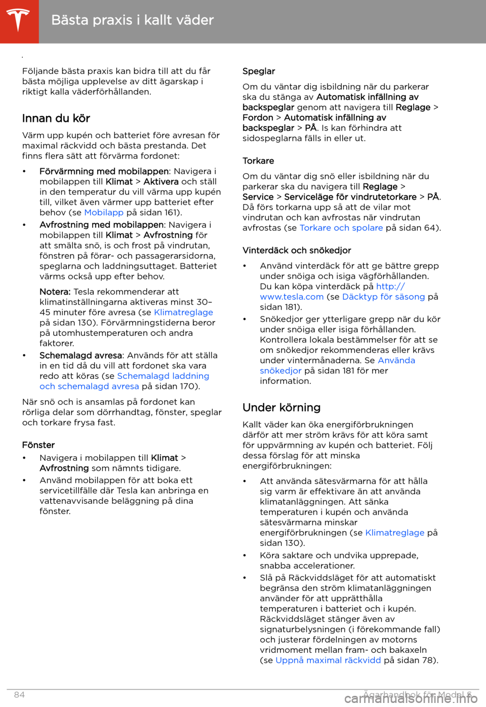 TESLA MODEL S 2020 Ägarmanual (in Swedish) TESLA MODEL S 2020 Ägarmanual (in Swedish)