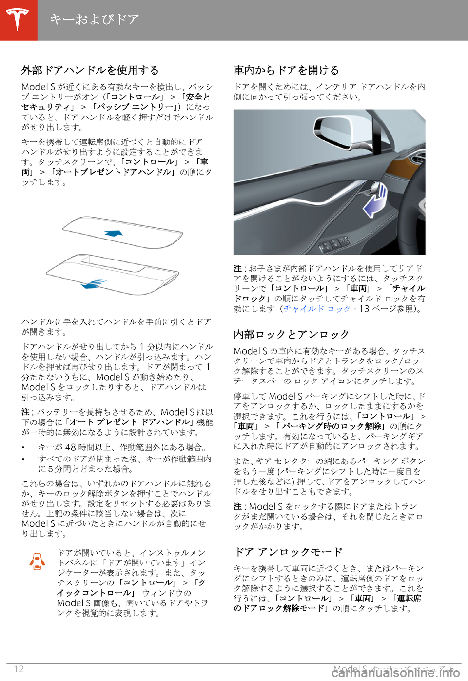 TESLA MODEL S 2020  取扱説明書 (in Japanese) 