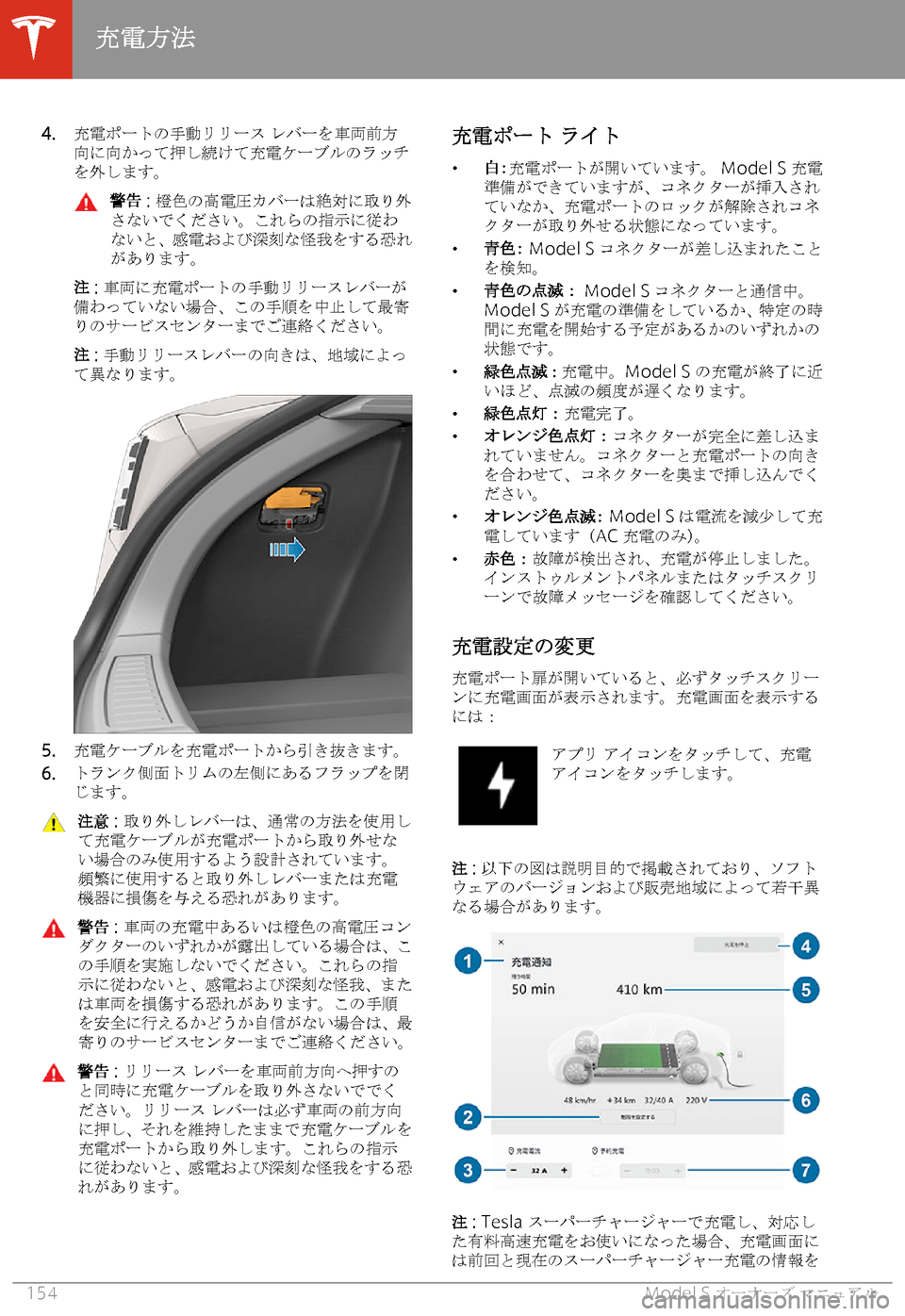 TESLA MODEL S 2020  取扱説明書 (in Japanese) �4�.
