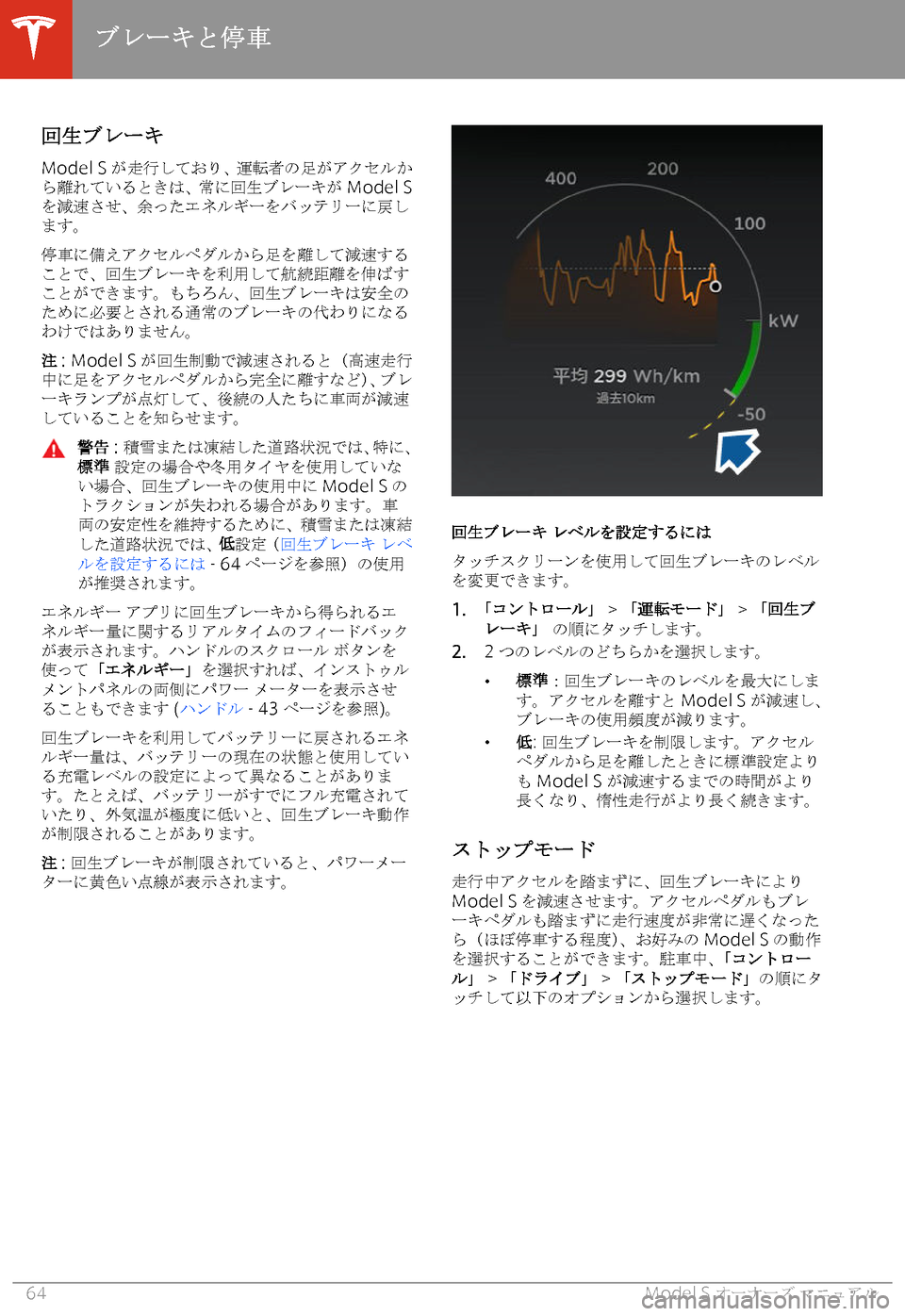 TESLA MODEL S 2020  取扱説明書 (in Japanese) G#