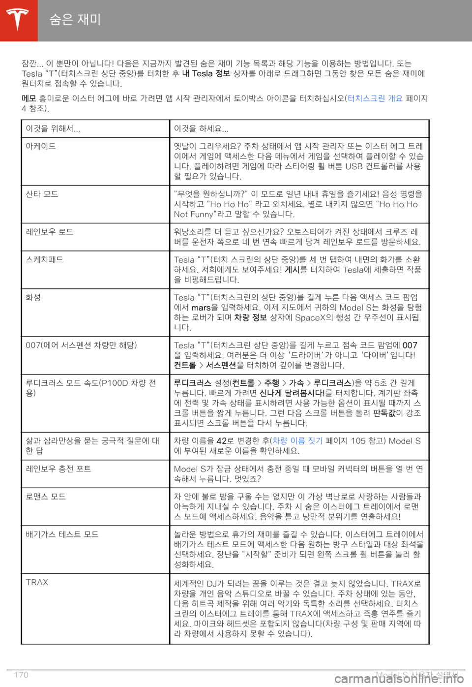 TESLA MODEL S 2020  사용자 가이드 (in Korean) 7