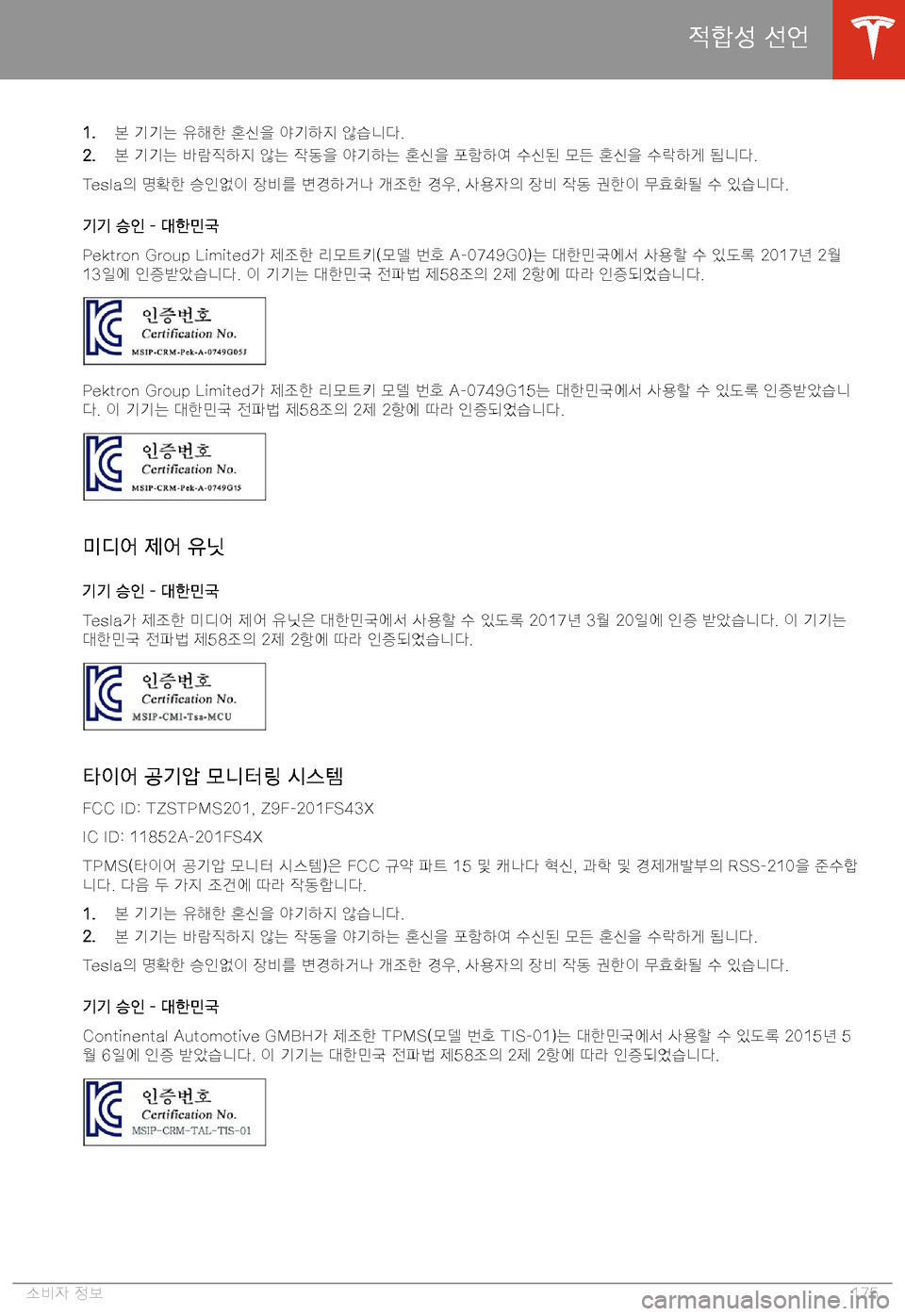 TESLA MODEL S 2020  사용자 가이드 (in Korean) �1�.2