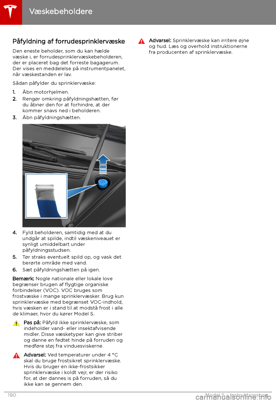 TESLA MODEL S 2019 Instruktionsbog (in Danish) P TESLA MODEL S 2019 Instruktionsbog (in Danish) P