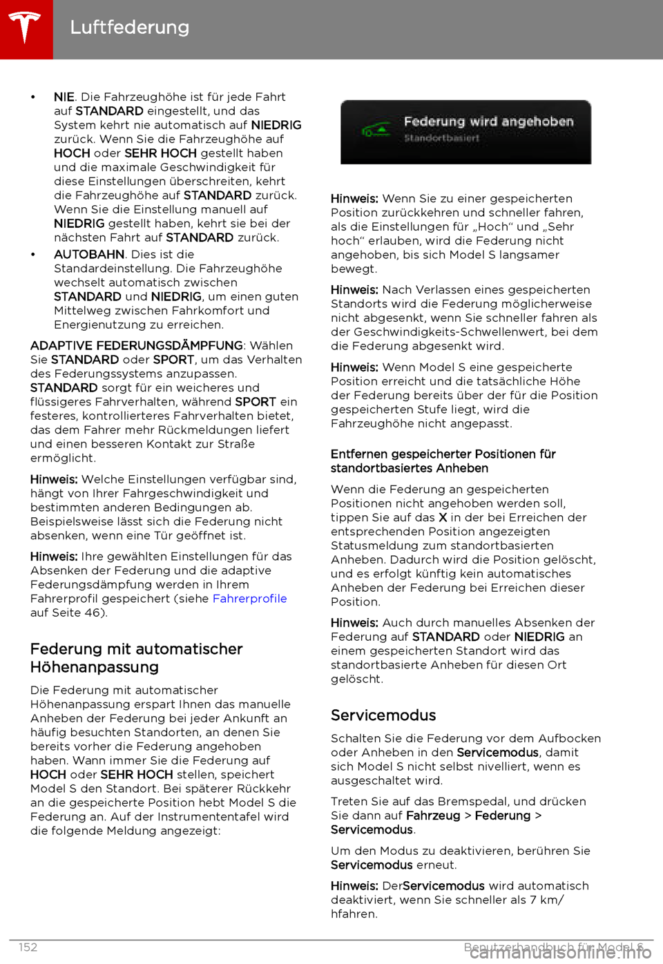 TESLA MODEL S 2019  Betriebsanleitung (in German) 