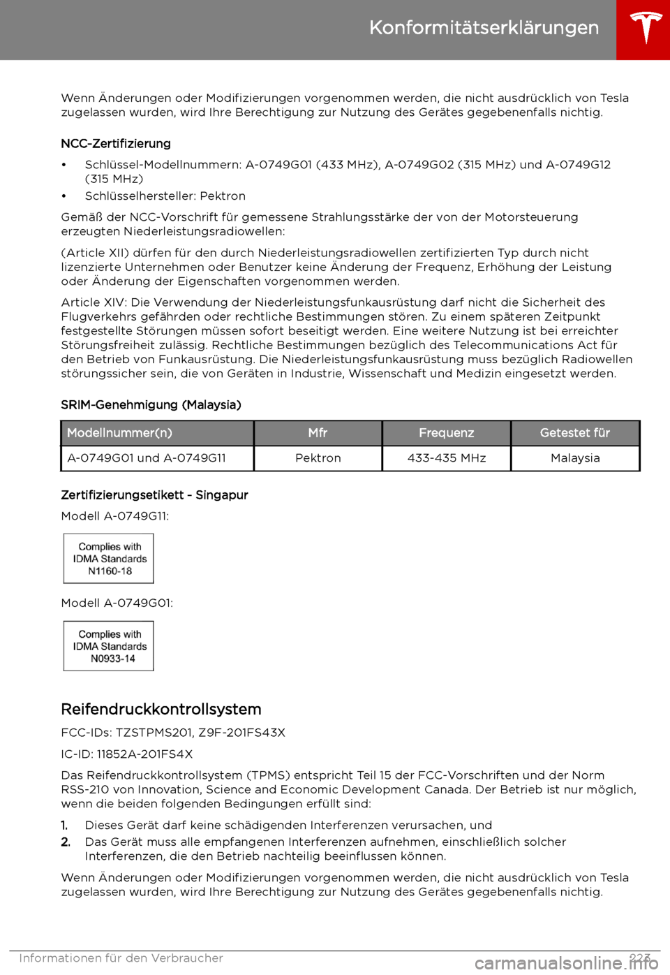 TESLA MODEL S 2019 Betriebsanleitung (in German) Wenn TESLA MODEL S 2019 Betriebsanleitung (in German) Wenn