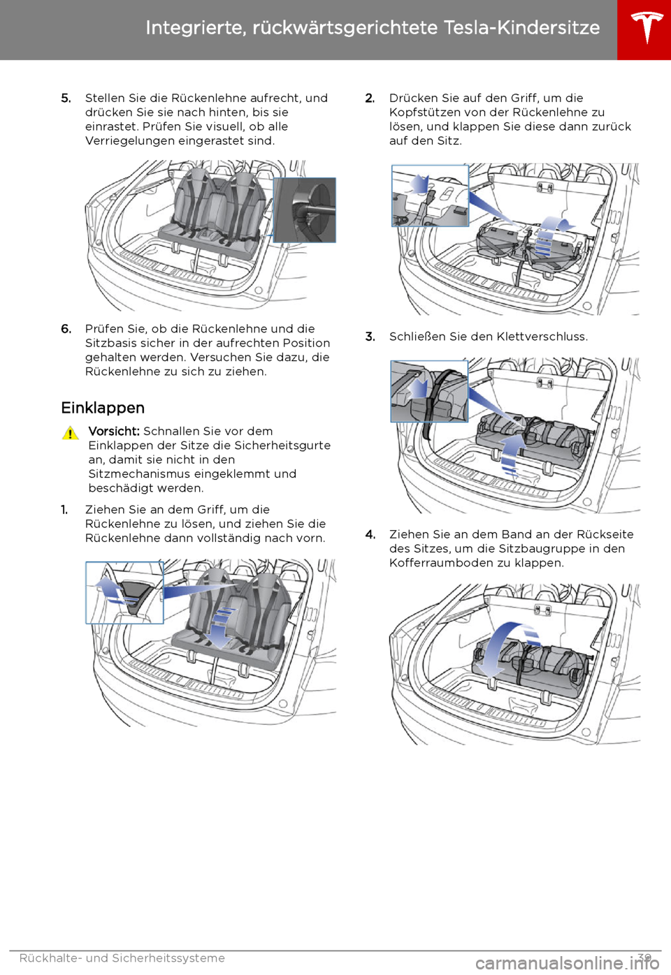 TESLA MODEL S 2019  Betriebsanleitung (in German) 5.Stellen Sie die R