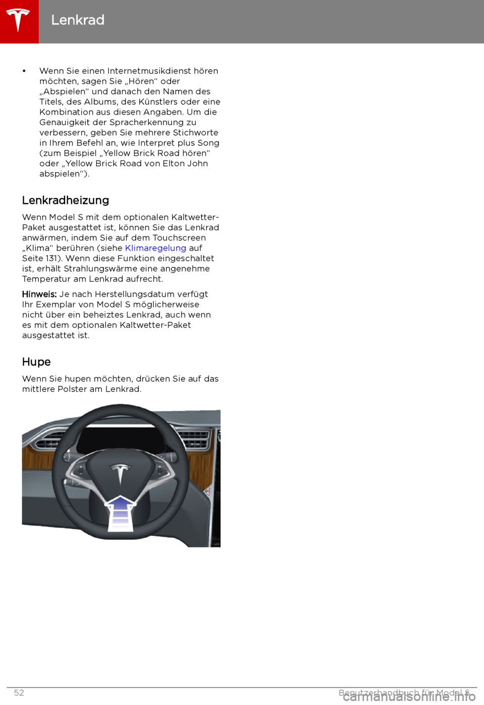 TESLA MODEL S 2019  Betriebsanleitung (in German) 