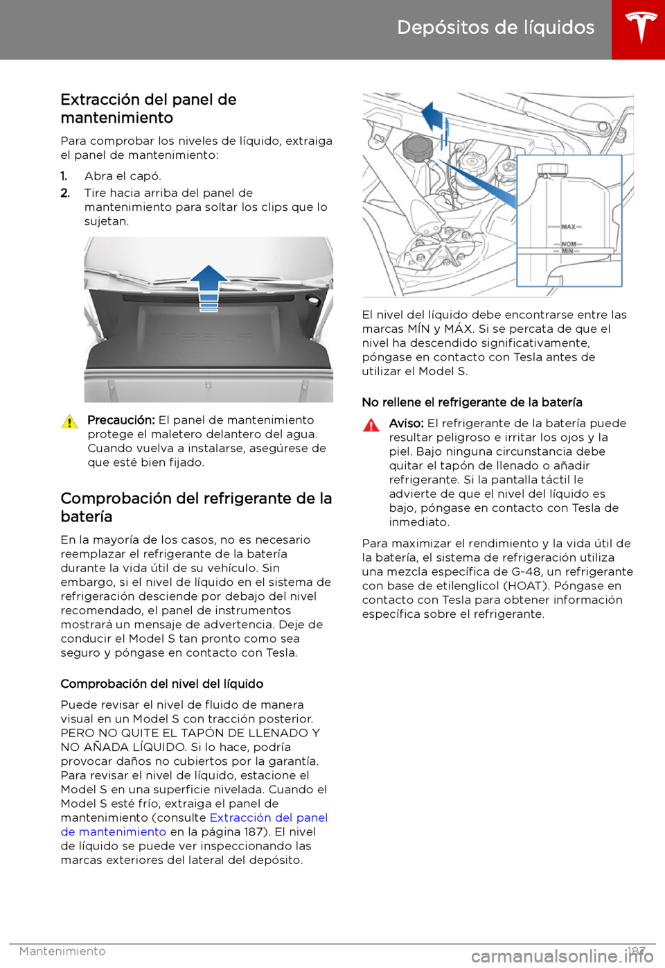 TESLA MODEL S 2019  Manual del propietario (in Spanish) Dep