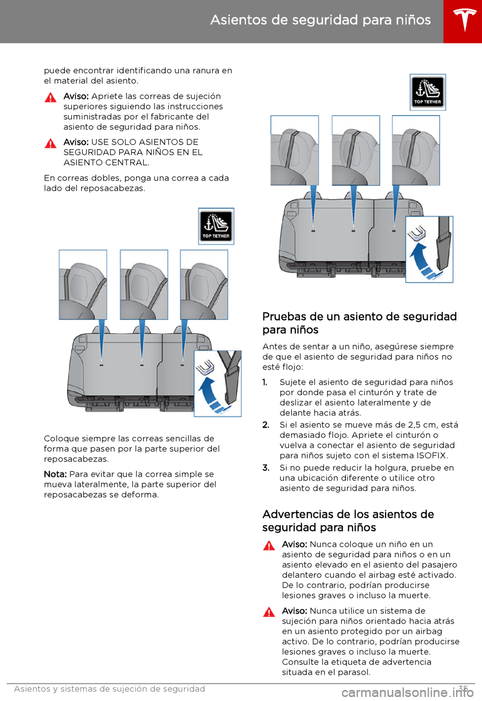 TESLA MODEL S 2019  Manual del propietario (in Spanish) puede encontrar identi