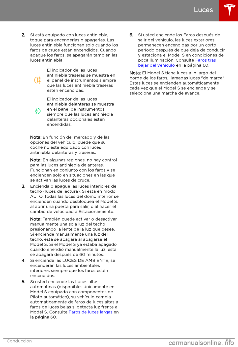 TESLA MODEL S 2019  Manual del propietario (in Spanish) 2.Si est