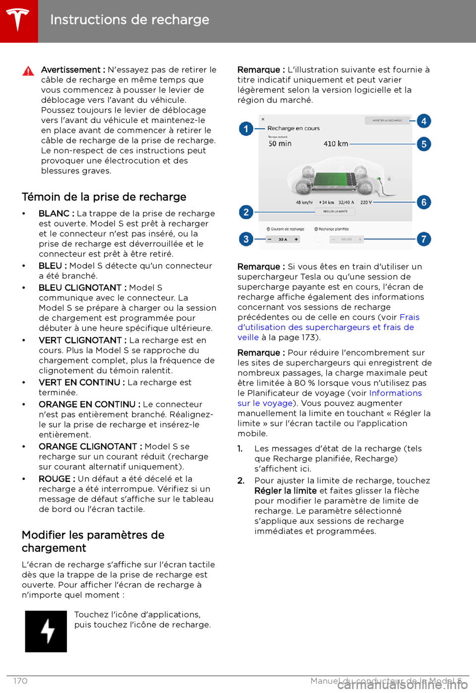 TESLA MODEL S 2019 Manuel du propriétaire (in French) Avertissement : N TESLA MODEL S 2019 Manuel du propriétaire (in French) Avertissement : N