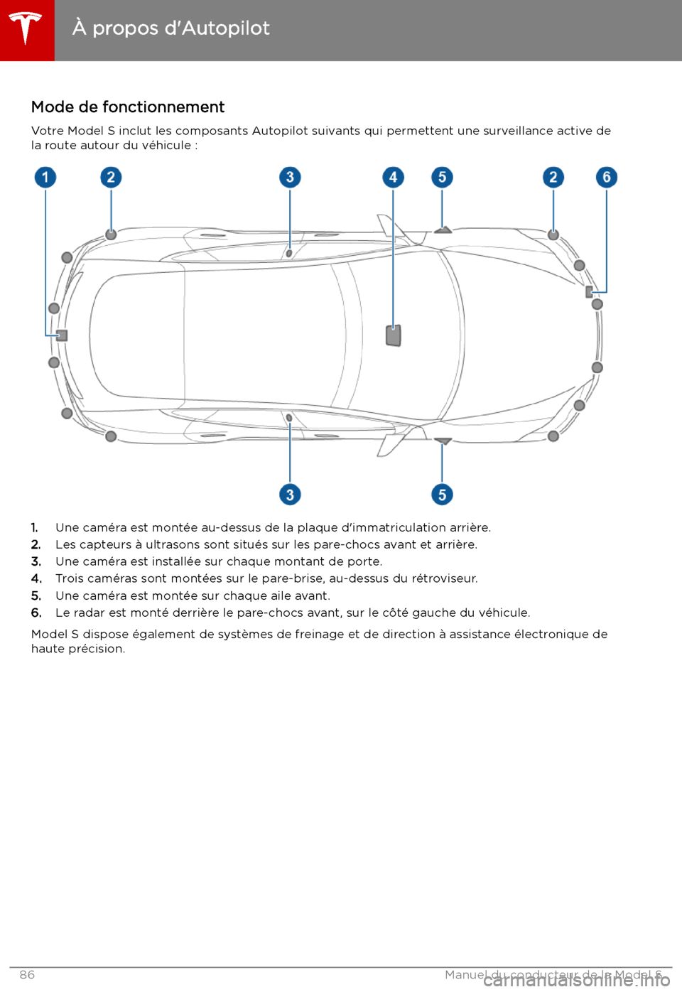 TESLA MODEL S 2019 Manuel du propriétaire (in French) Autopilot
TESLA MODEL S 2019 Manuel du propriétaire (in French) Autopilot
