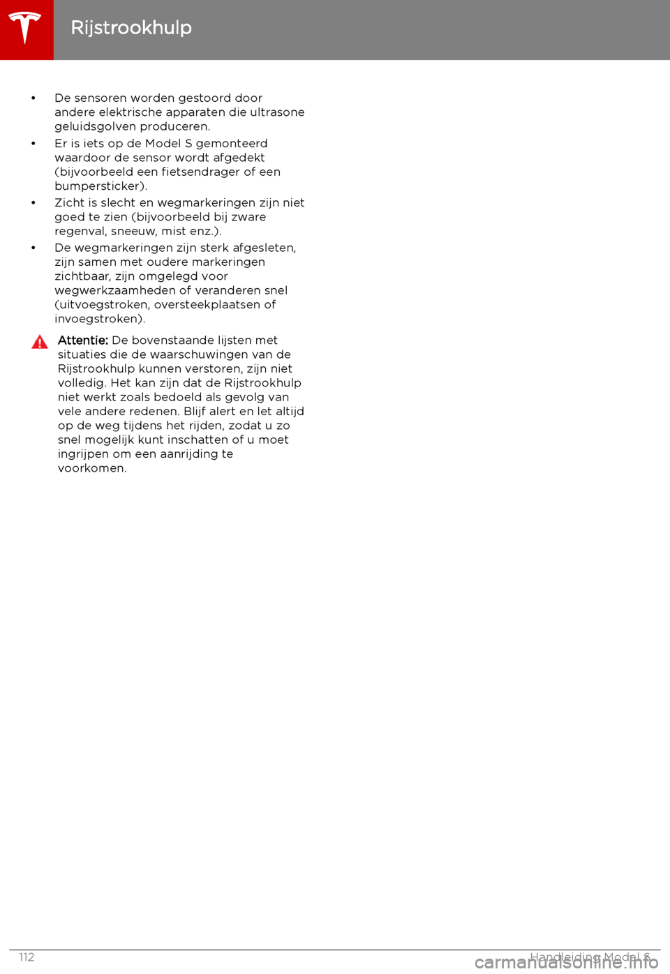 TESLA MODEL S 2019  Handleiding (in Dutch) 