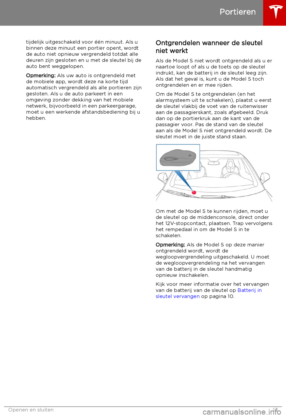 TESLA MODEL S 2019  Handleiding (in Dutch) tijdelijk uitgeschakeld voor 