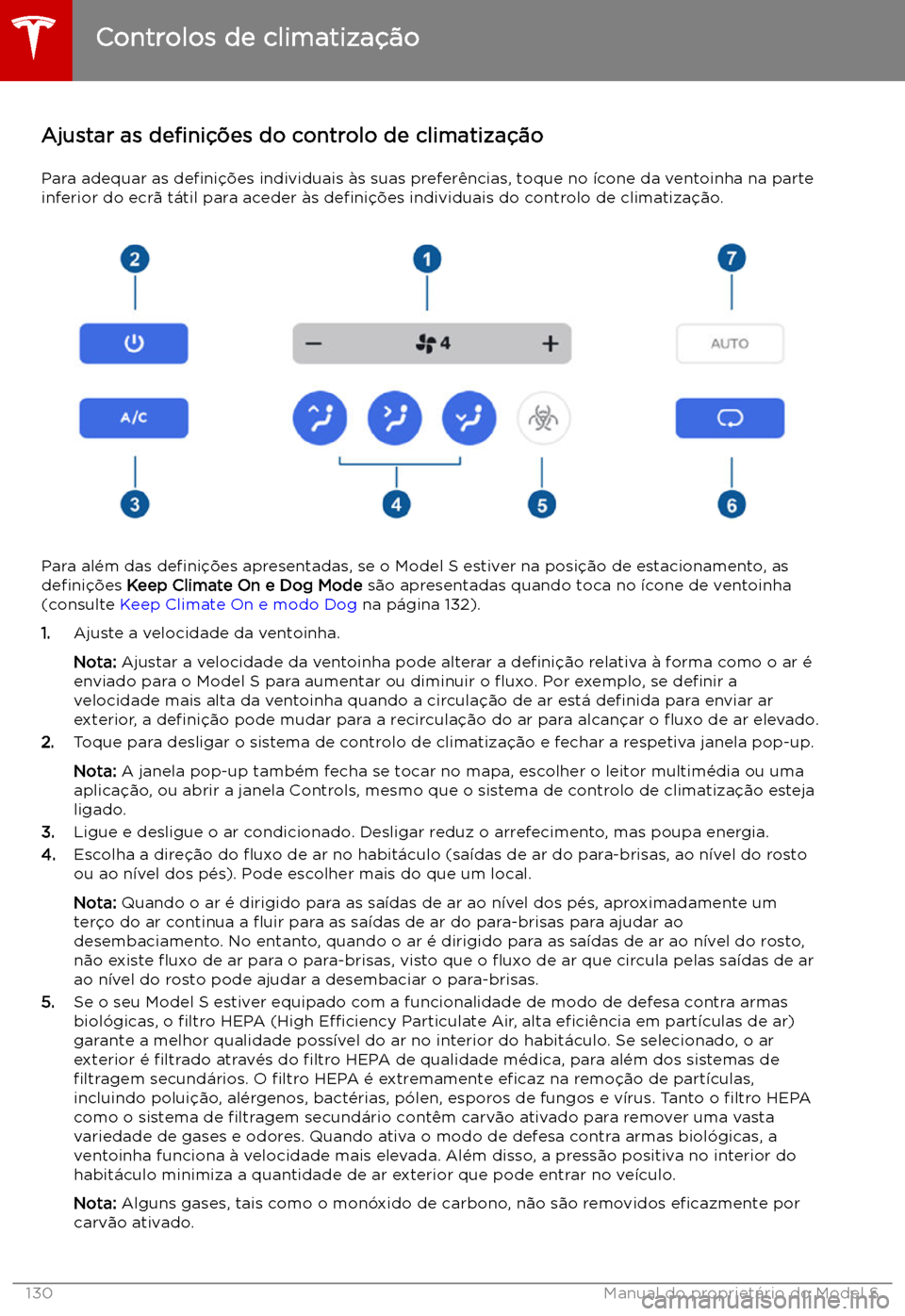 TESLA MODEL S 2019 Manual do proprietário (in Portuguese) Ajustar as de TESLA MODEL S 2019 Manual do proprietário (in Portuguese) Ajustar as de